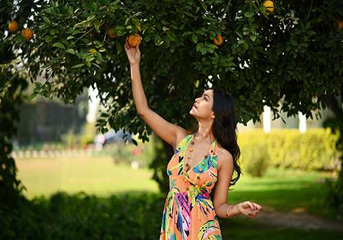Orange Beach Dress