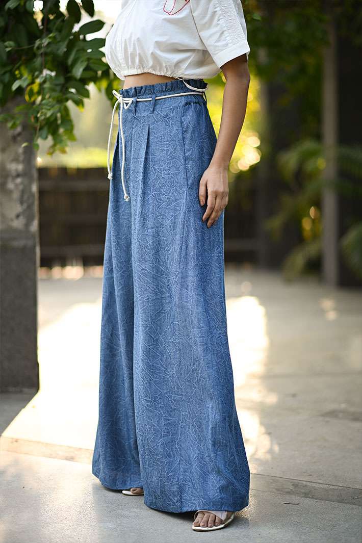 Wide Denim Pants