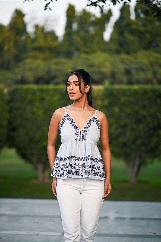Light Blue Sleeveless Top