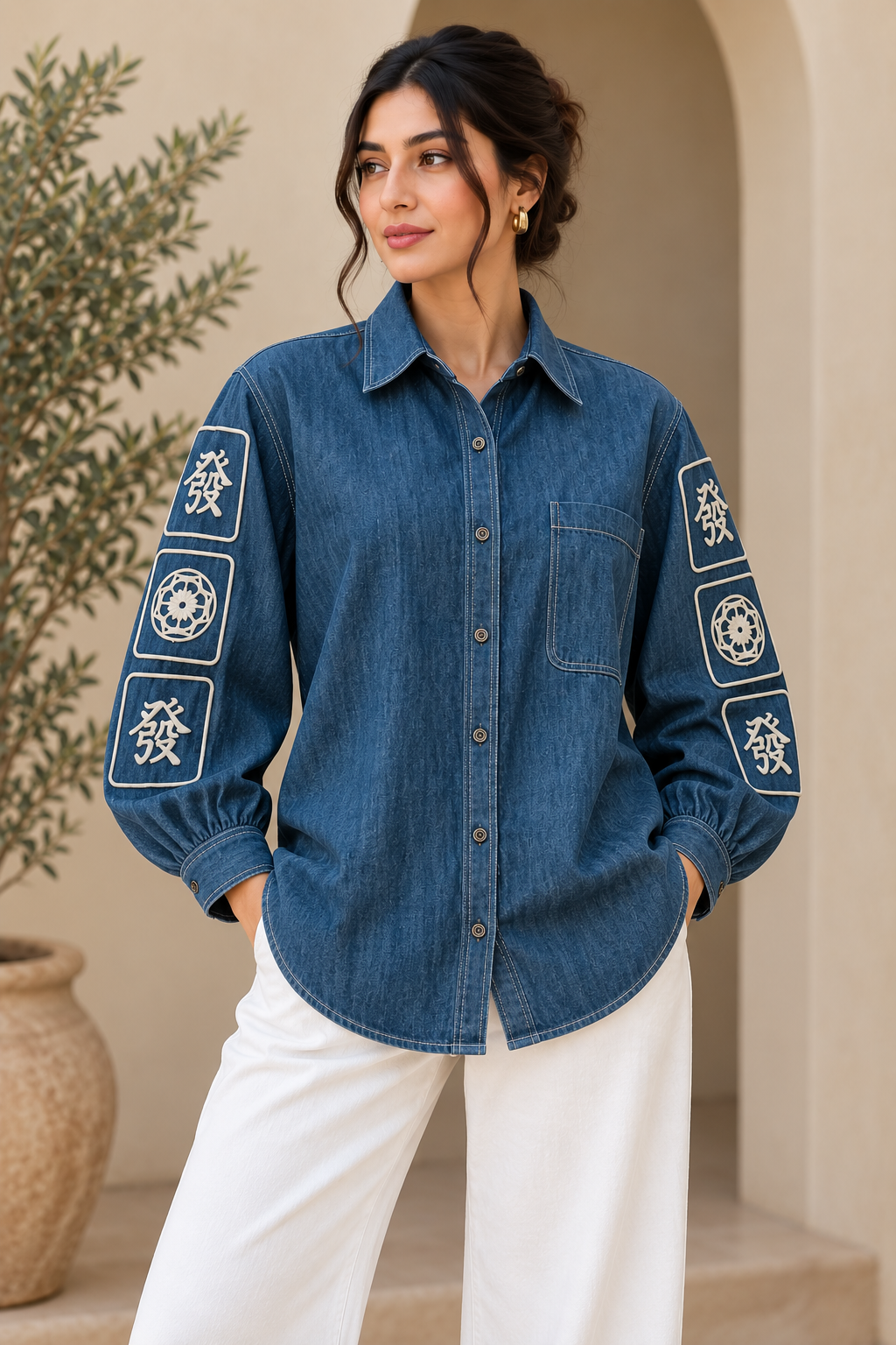 Denim Mahjong Shirt
