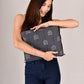 Denim Blockprinted Laptop Sleeve