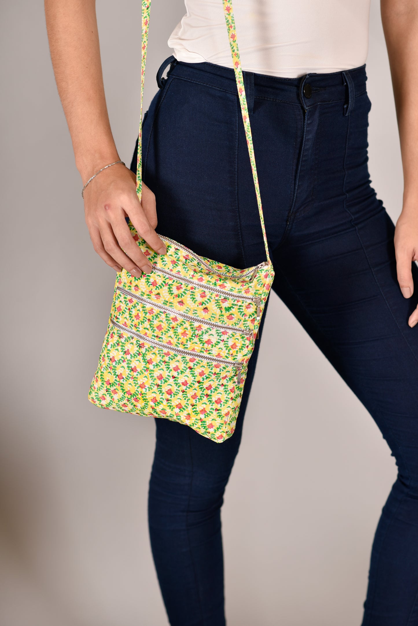 Sunny Day Blockprinted Sling Bag