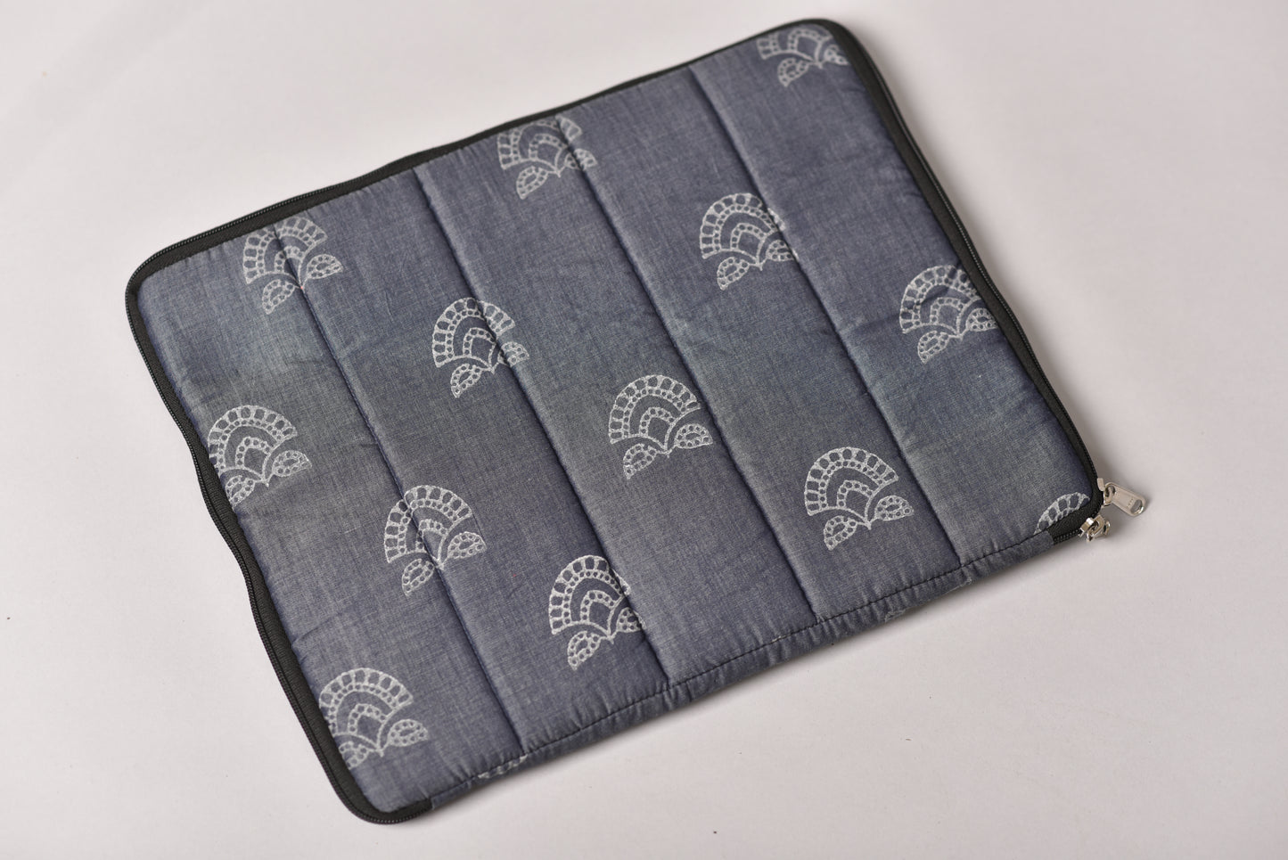 Denim Blockprinted Laptop Sleeve