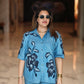 BIG FLOWER DENIM SET