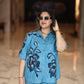 BIG FLOWER DENIM SET