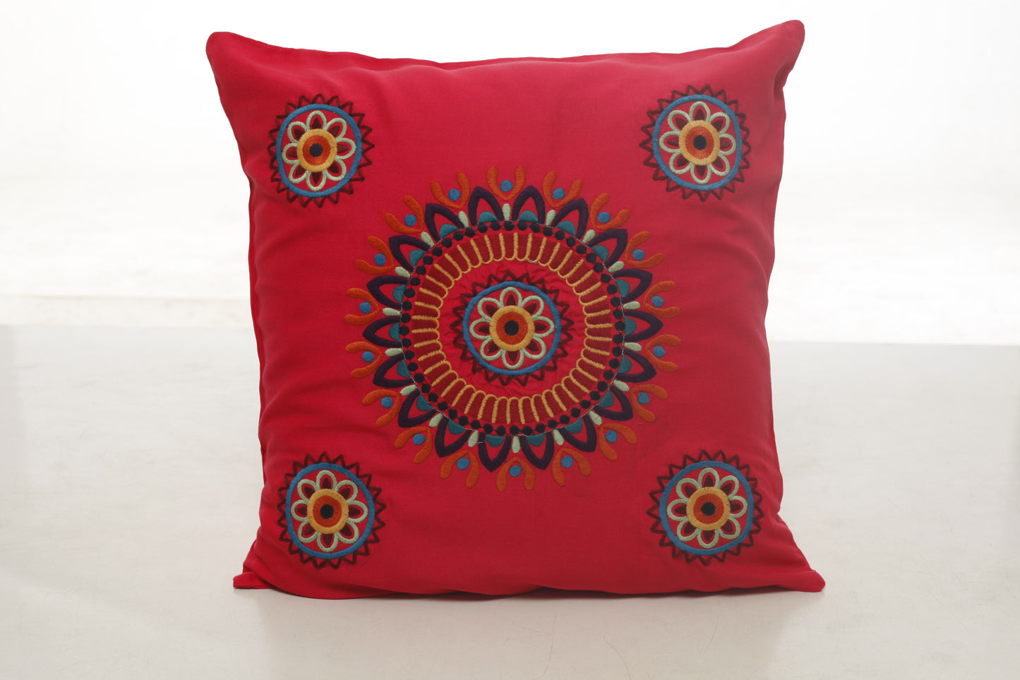 Four Round Mandala Cushion Covers