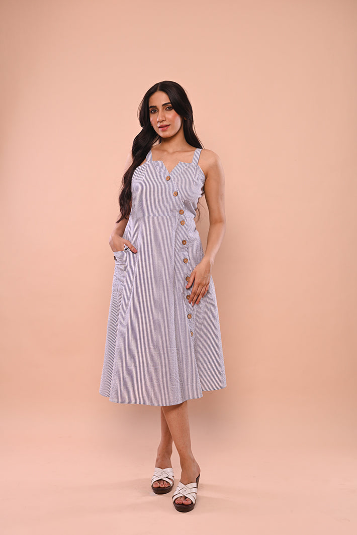 Blue & White Stripe Dress