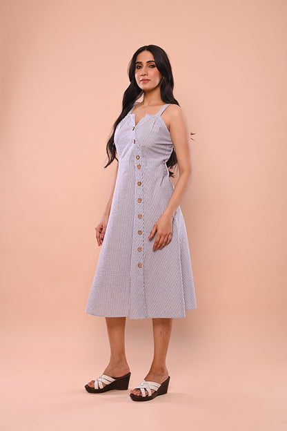 Blue Striped Dress