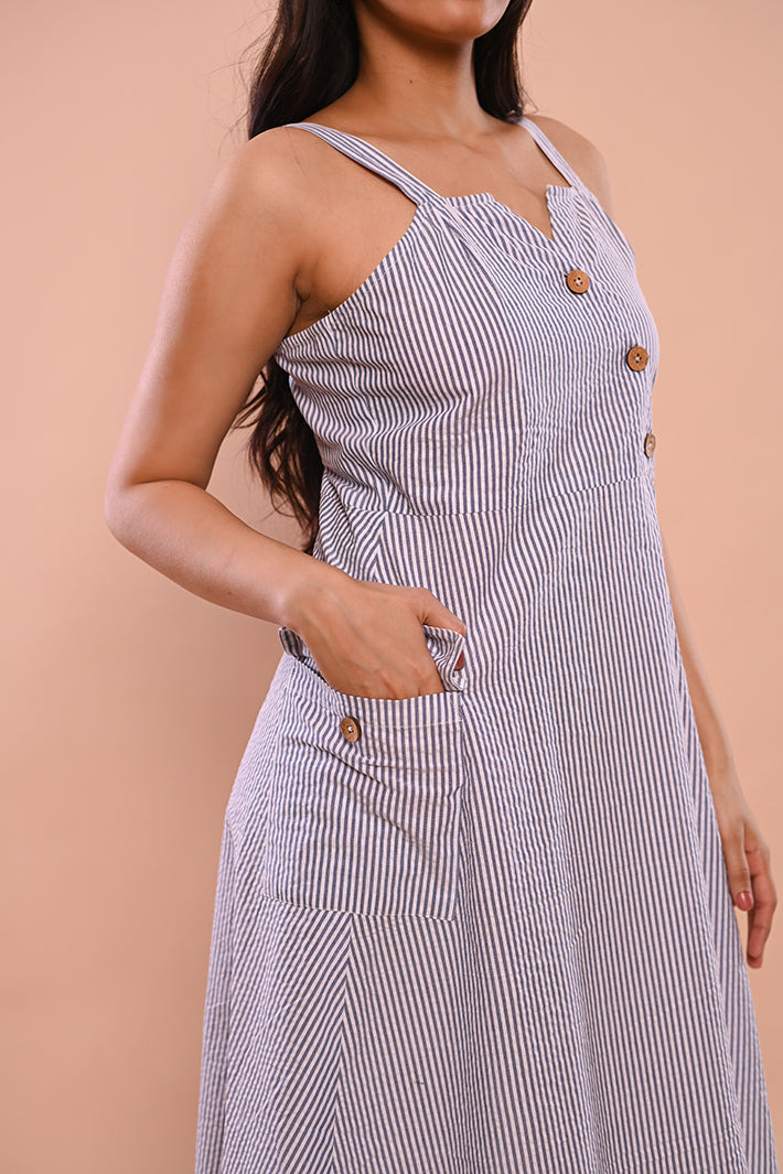 Blue Striped Dress