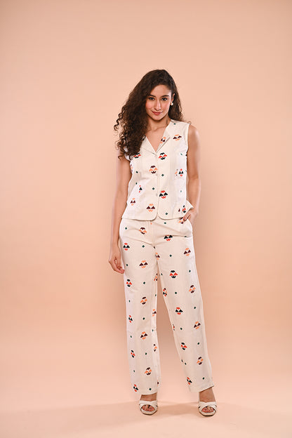 Aztec Co-ord Set (Sleeveless Jacket & Pants)