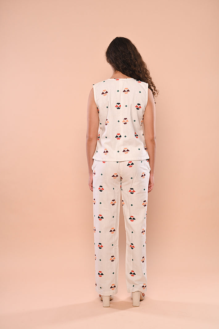 Aztec Co-ord Set (Sleeveless Jacket & Pants)