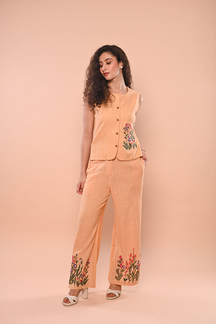 Orange Rustic Floral Set
