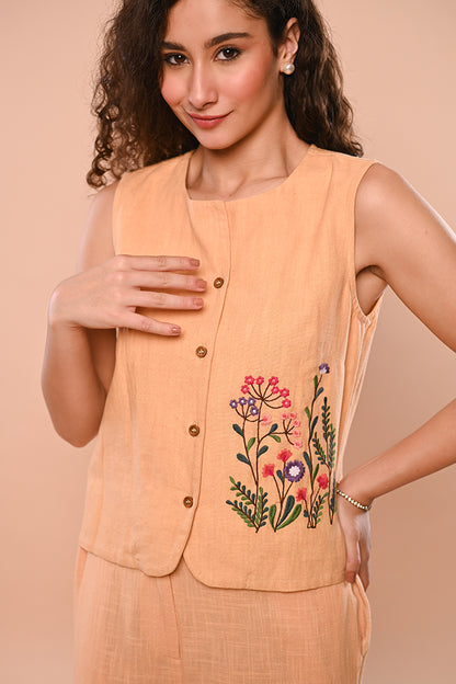Orange Rustic Floral Set