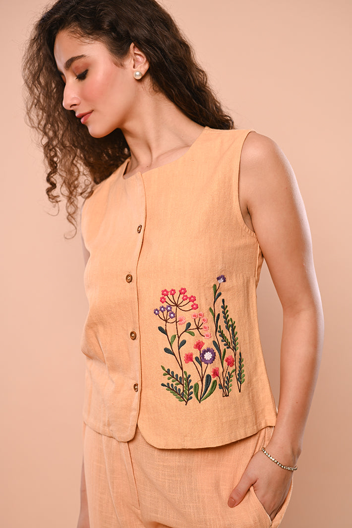 Orange Rustic Floral Set