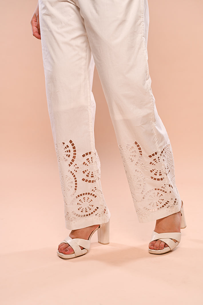 White Mandala Cutwork Set