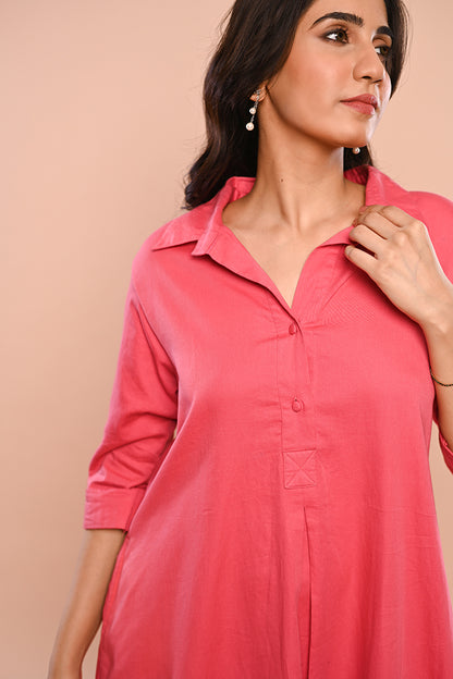 Pink Cutwork Dress