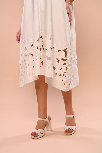 White Cutwork Dress