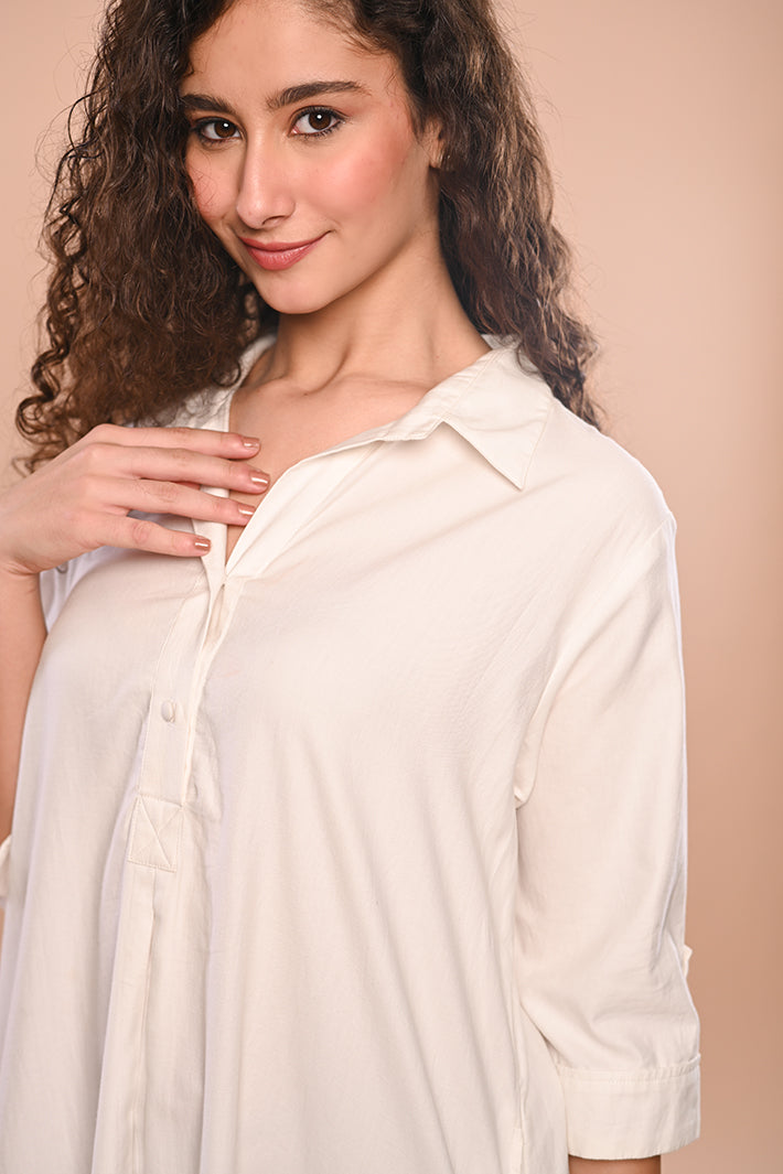 White Cutwork Dress