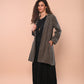 Black & Beige Long Overcoat