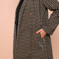 Black & Beige Long Overcoat