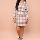 Pink And White Flannel Skirt Set