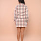 Pink And  White Flannel Office Set 2 ( Full sleeves Jacket & Skirt)