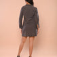 Grey Ribbed Short Jacket & Short Skirt Set