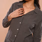 Grey Ribbed Short Jacket & Short Skirt Set