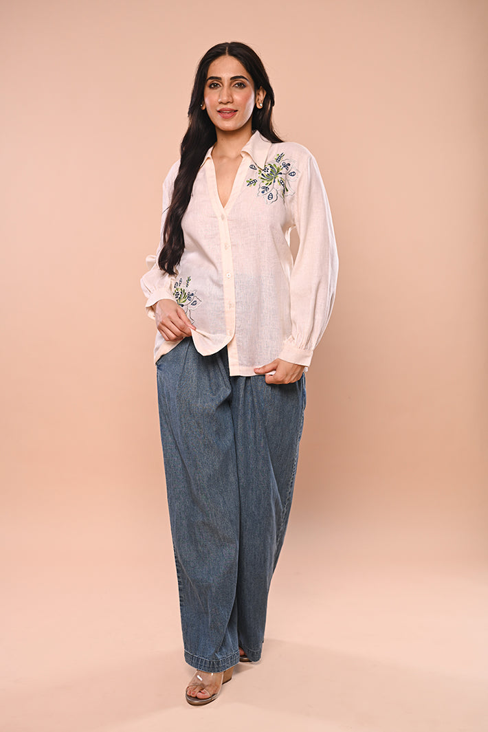 Champagne Pink Floral Top