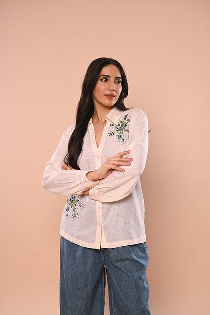 Champagne Pink Floral Top
