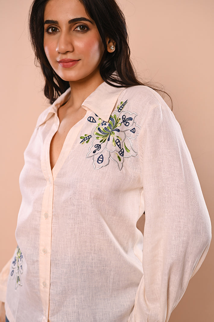 Champagne Pink Floral Top