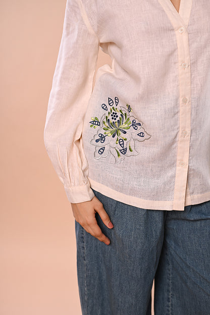Champagne Pink Floral Top