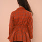 Orange Check Short Jacket
