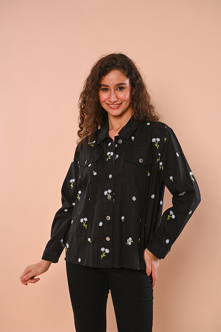 Black Floral Jacket