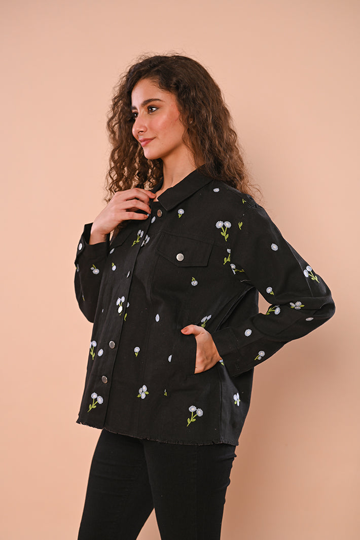 Black Floral Jacket