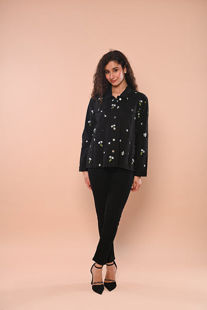 Black Floral Jacket