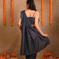 Denim Mirrorwork Saree