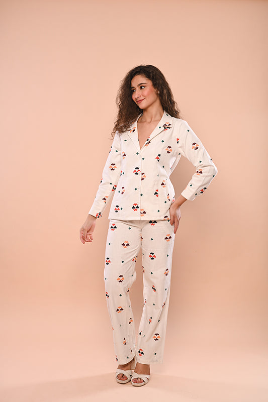 Aztec Set With Long Jacket & Pants