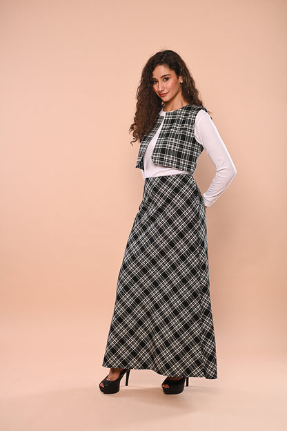 Black & White Check Flannel Set