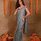 Light Denim Pearl Saree