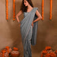 Light Denim Pearl Saree