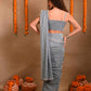 Light Denim Pearl Saree
