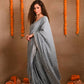 Light Denim Pearl Saree
