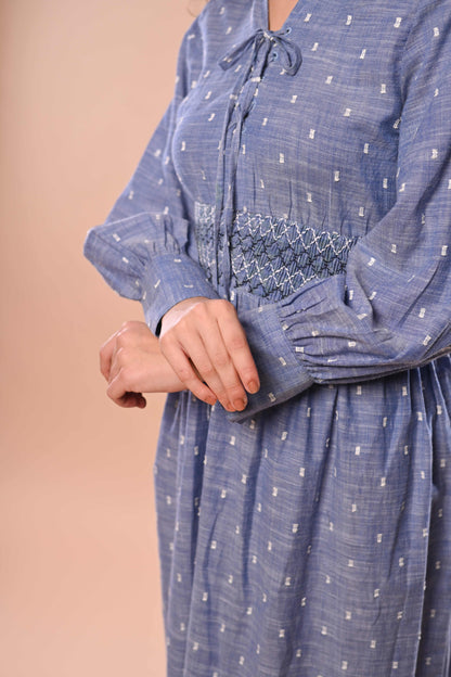 Blue Dobbi Dress