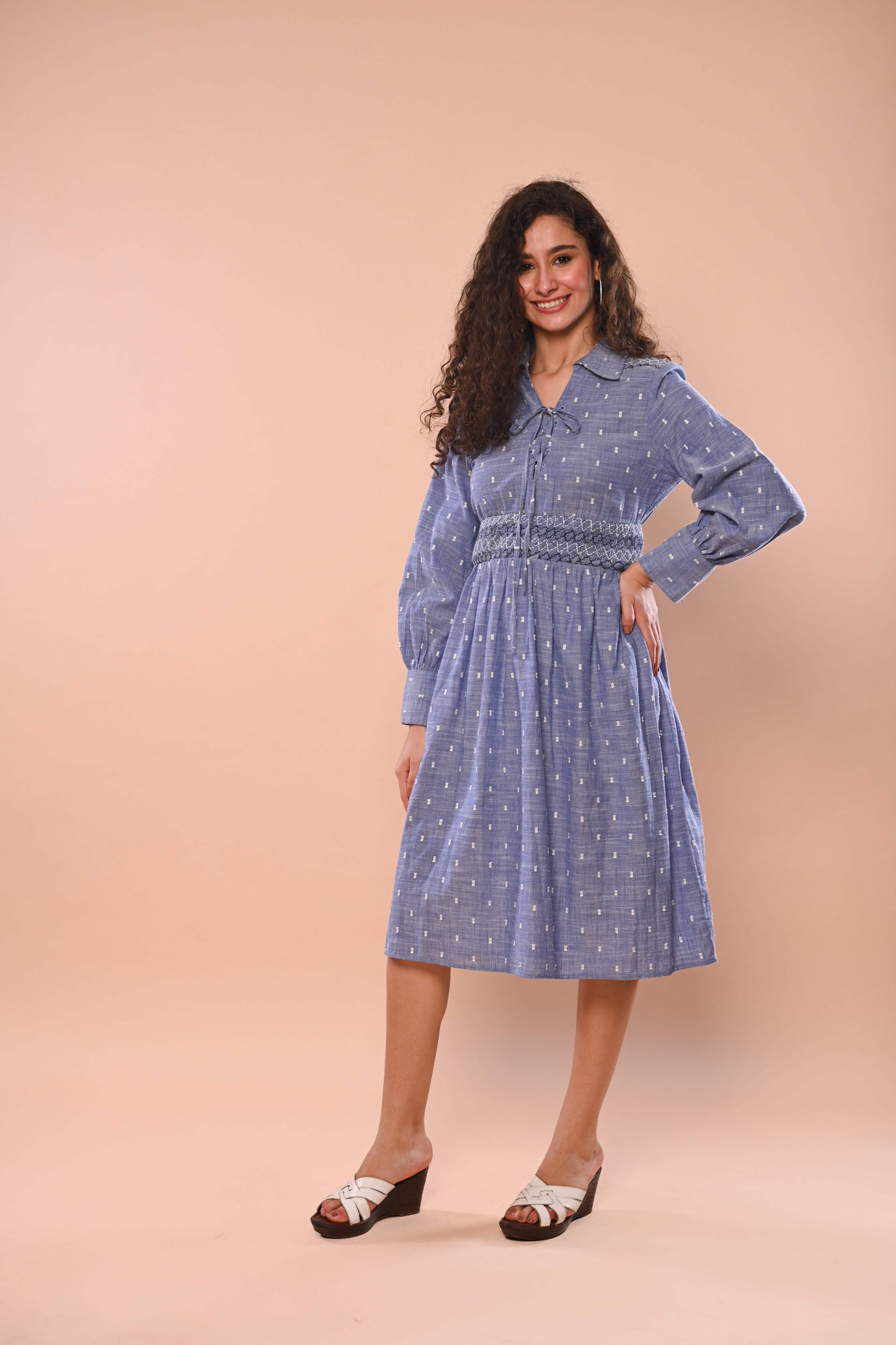 Blue Dobbi Dress