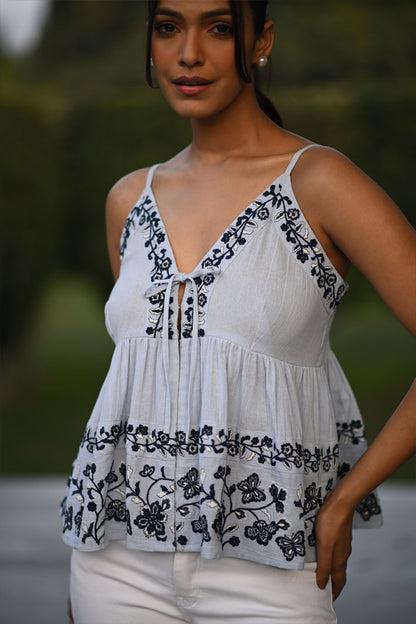 Light Blue Sleeveless Top