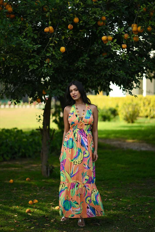 Orange Beach Dress