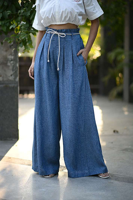 Wide Denim Pants