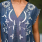 Denim Lyocell V Neck Sleeveless Top