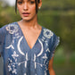Denim Lyocell V Neck Sleeveless Top